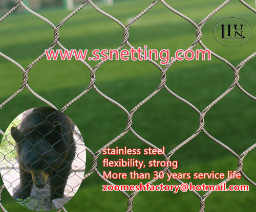 Black oxide stainless steel bear fence mesh