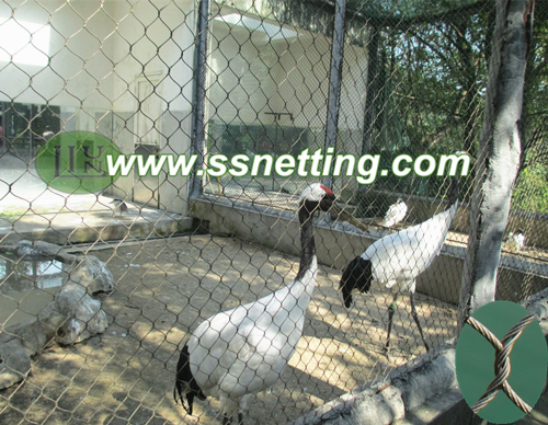 Introduction of Zoo mesh for crane cage netting, birds netting