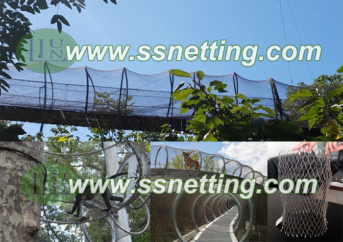 animal cage tunnel mesh, cylindric zoo fencing