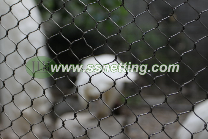 Black oxide stainless steel cable woven mesh for bird cage fence