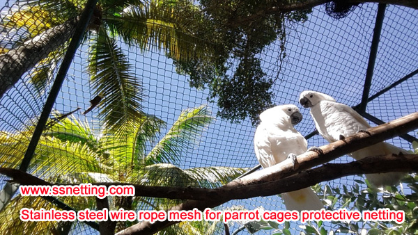 Parrots cage protective netting selection