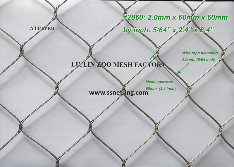 Stainless Steel Wire Mesh 5/64", 2.4" X 2.4", ( 2.0mm, 60mm X 60mm)