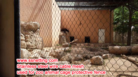 Stainless steel wire cable mesh in the upgrade of the zoo
