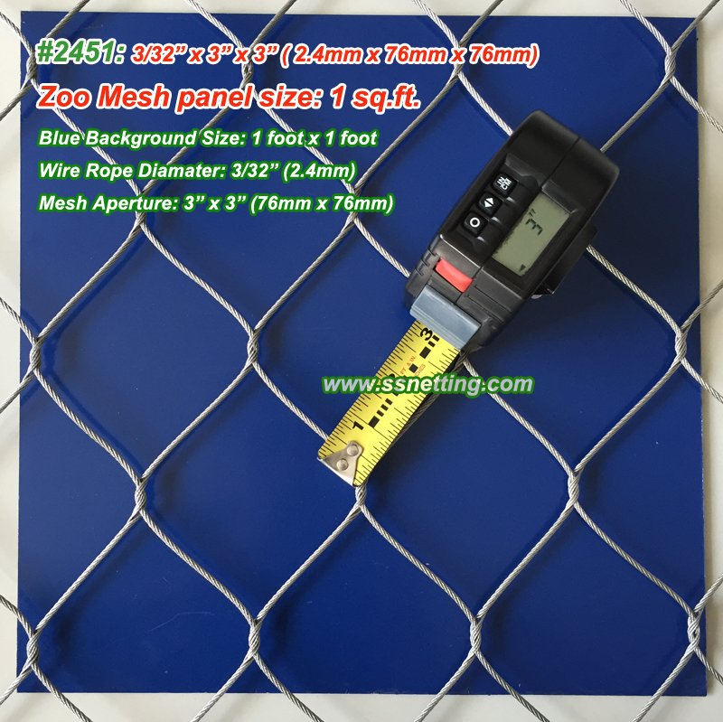 Stainless Wire Mesh Panels 3/32", 3" x 3", ( 2.4mm, 76mm x 76mm)
