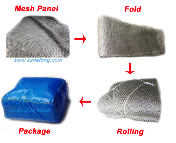 About the packing and transportation of stainless steel wire rope mesh