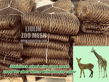 stainless steel wire rope mesh used for deer fence with bronze color.jpg