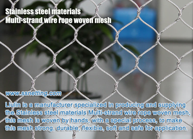 Stainless steel materials Multi-strand wire rope woven mesh