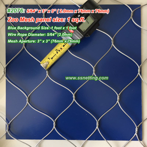 Stainless Steel Wire Mesh 5/64", 3" X 3", ( 2.0mm, 76mm X 76mm)