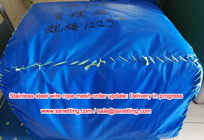 Stainless steel cable woven mesh order delivered