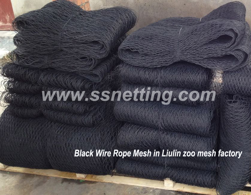 Black oxide wire cable woven mesh