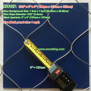 Stainless Wire Mesh Fencing 3/32", 5" X 5", ( 2.4mm, 127mm X 127mm)
