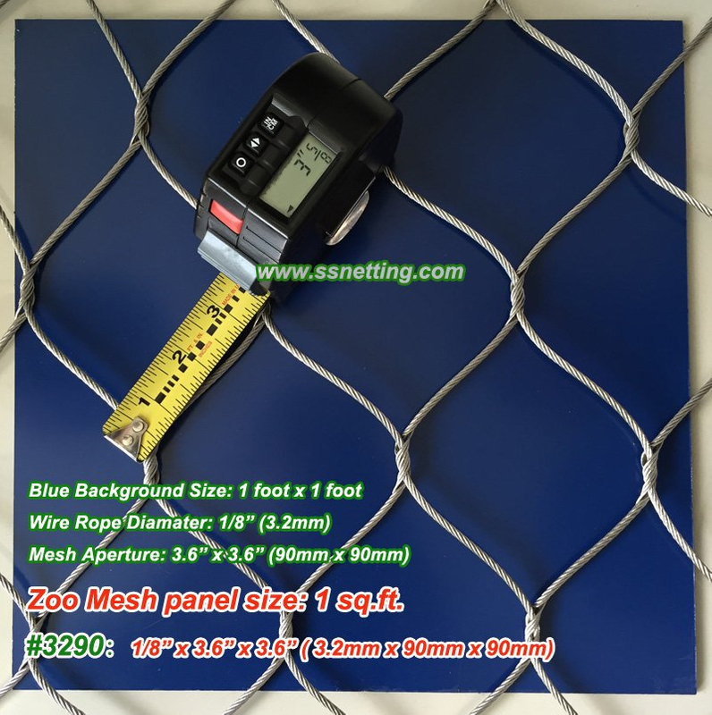 Stainless Wire Netting 1/8", 3.6" x 3.6", ( 3.2mm, 90mm x 90mm)