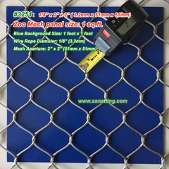 Stainless Wire Mesh Fencing 1/8", 2" x 2", ( 3.2mm, 51mm x 51mm)
