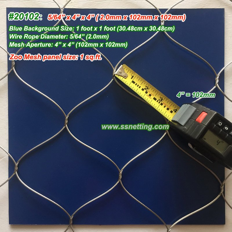 Stainless Steel Metal Mesh 5/64", 4" X 4", ( 2.0mm, 102mm X 102mm)