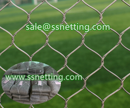 Custom stainless steel braid rope netting, wire rope/cable braid mesh netting supplier