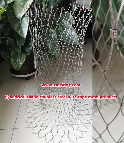 Cylindrical shape stainless steel wire rope mesh products Liulin Zoo