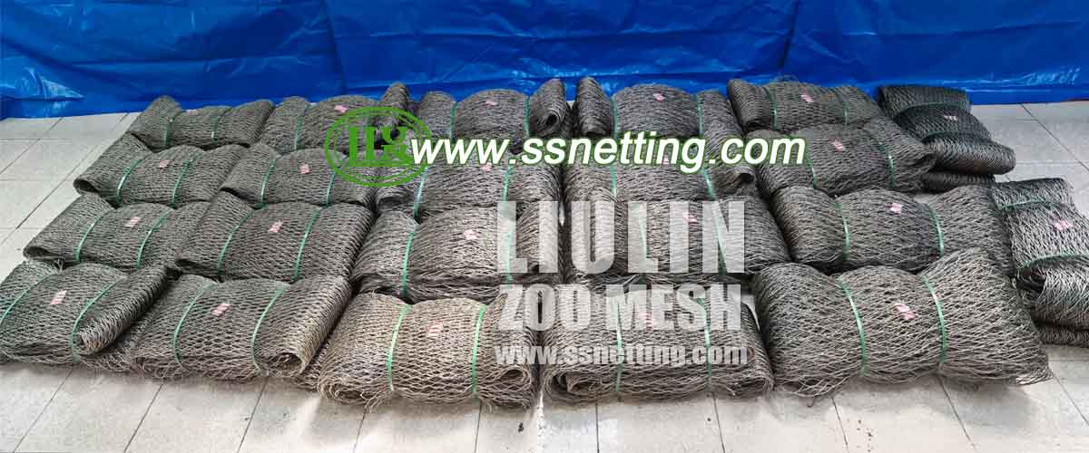 Large Order Quantity Delivered - Cable Mesh for Animal Exterior Enclosures